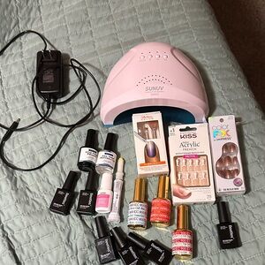 SUNUV Nail Lamp with Gel Polish Set